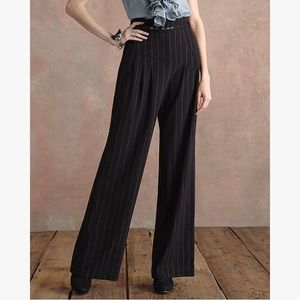 High Waist Pinstripe Trousers